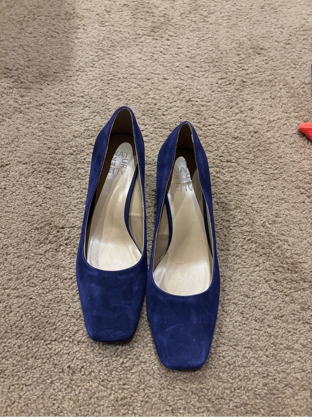 Naturalizer Navy Suede Square-Toe Women's Ballet Flat